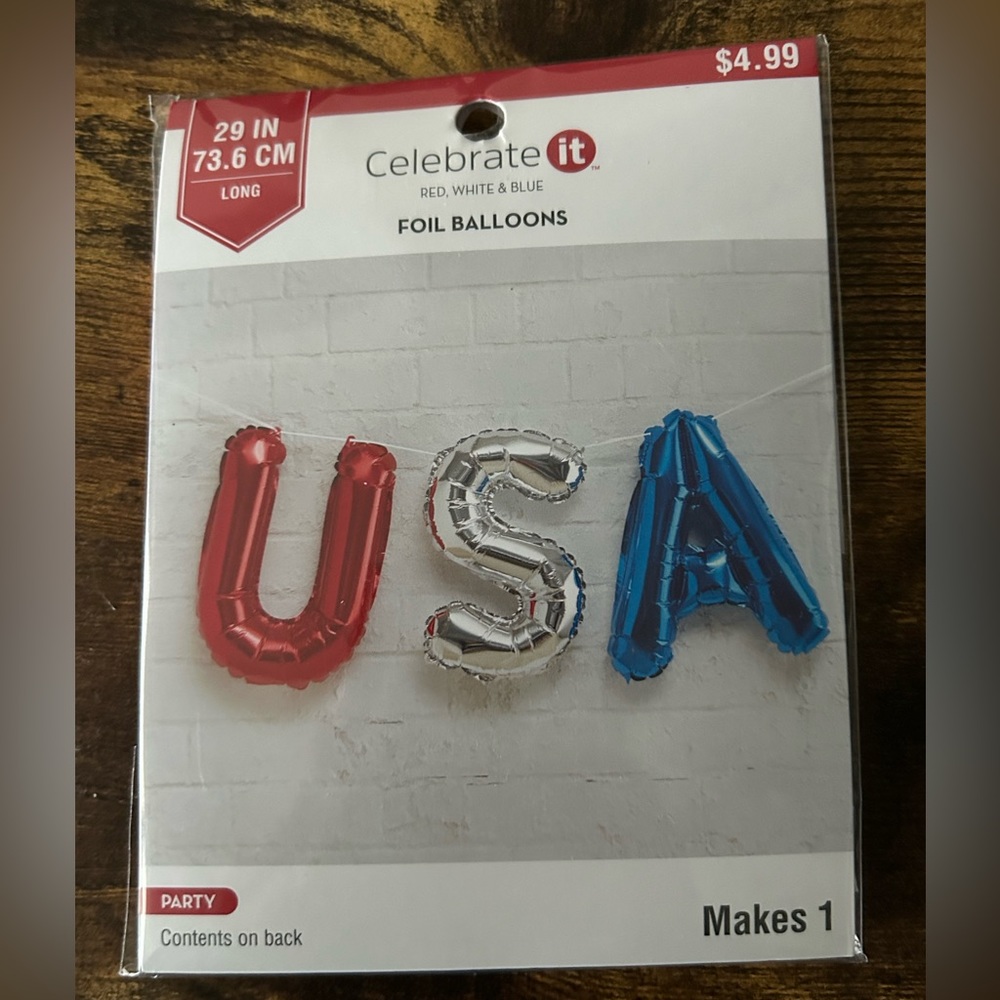 Celebrate IT Red, White & Blue Foil Balloons